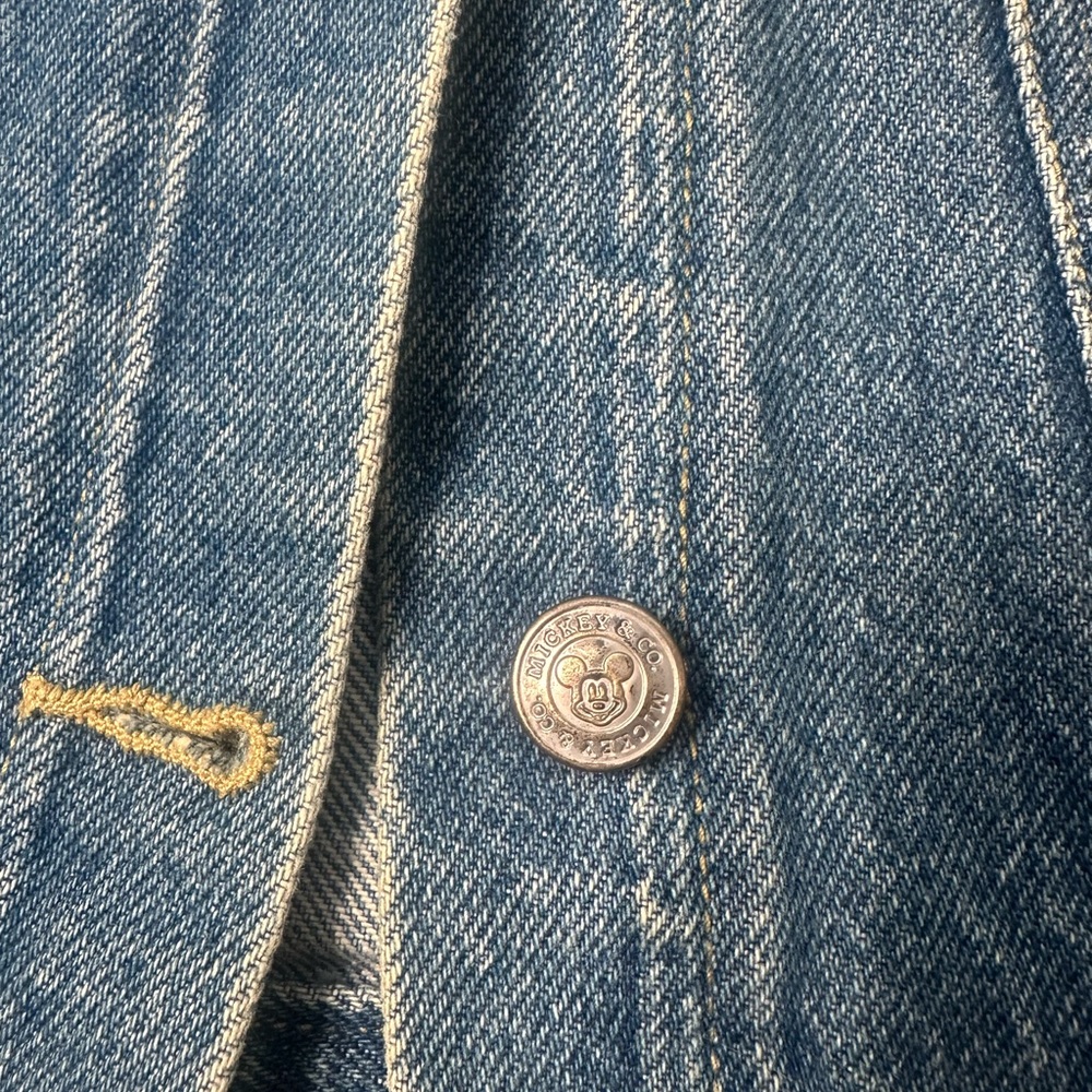 Kids Blue Jean Jacket Mickey Mouse vintage. Perfect fade - Picture 5 of 7